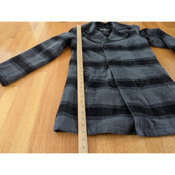 Carbon Jacket Mens Size S Wool Blend Plaid Quilted Lining Gray/black Button up - Picture 10 of 15